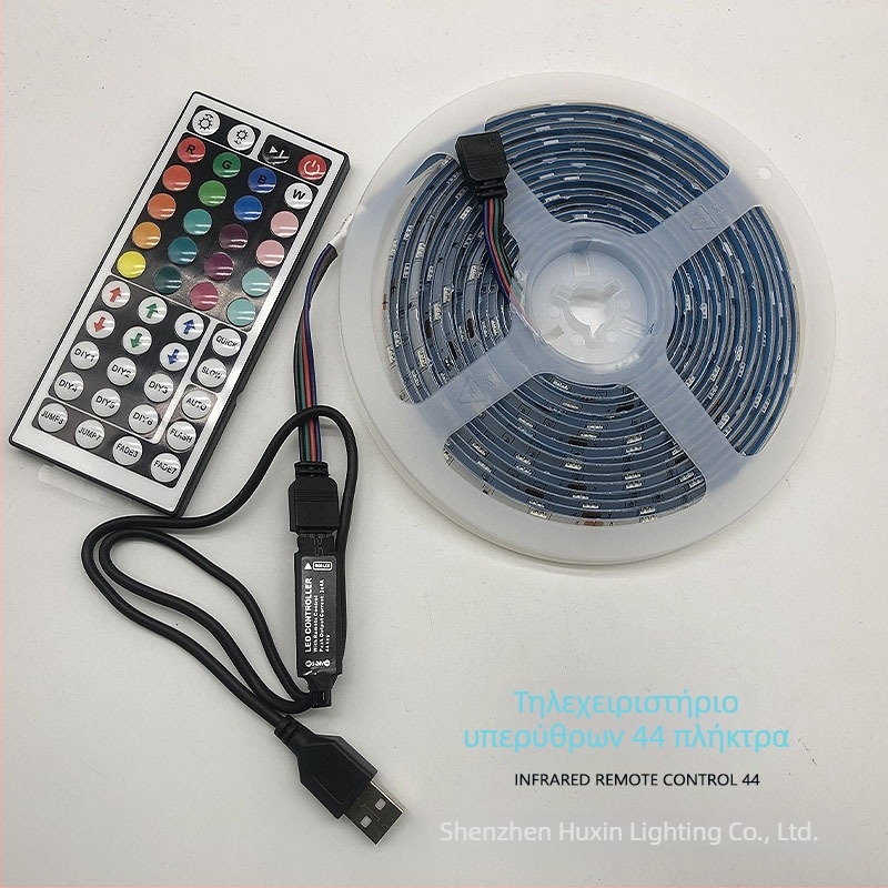 RGB LED ταινία φόντου τηλεόρασης — φωτισμός περιβάλλοντος με συγχρονισμό με τη μουσική, Wi‑Fi/Bluetooth, έξυπνο φωτιστικό για gaming γραφείο