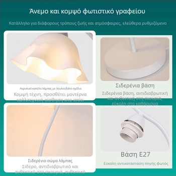 Σκανδιναβική λάμπα υπνοδωματίου για κομοδίνο, νυχτερινό φως με μινιμαλιστικό μοντέρνο σχεδιασμό, υψηλής ποιότητας εμφάνιση