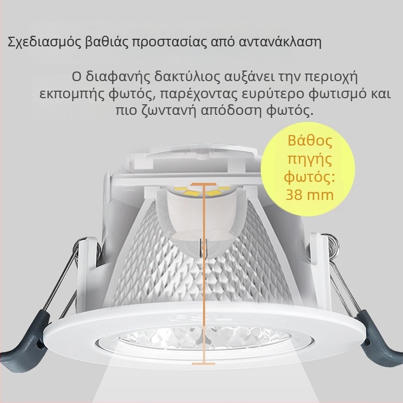 Foshan Lighting LED αντι-ανακλαστική ενσωματωμένη οροφής σποτ COB για σαλόνι