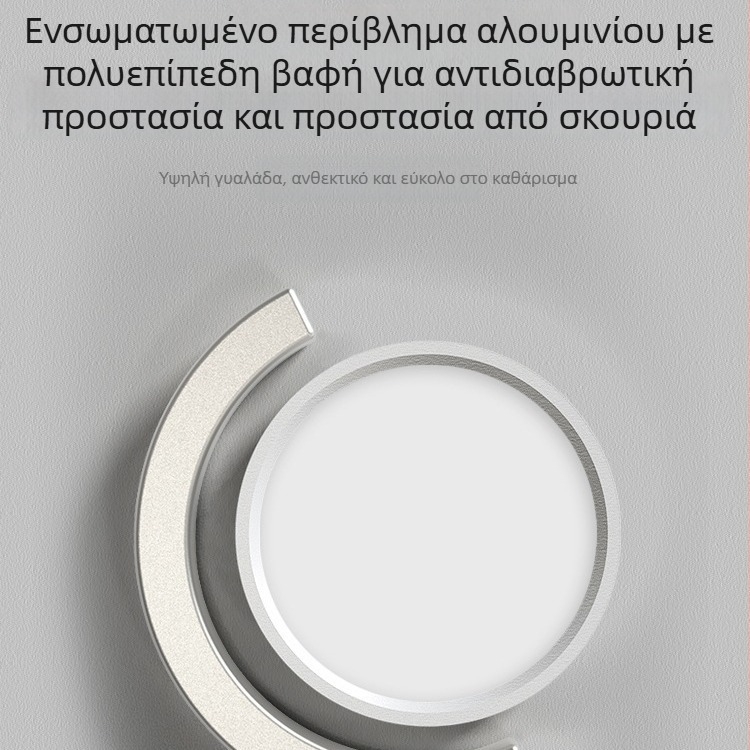 Εξαιρετικά λεπτό κυκλικό LED φωτιστικό οροφής επιφανειακής τοποθέτησης για σαλόνι, κρεβατοκάμαρα και διάδρομο