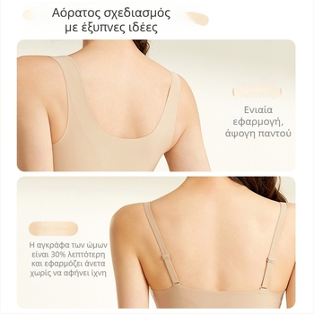 Αόρατο χωρίς ραφές σουτιέν για μικρό στήθος, push-up, anti-sagging, διαμόρφωση πλάτης, ελαφρύ για καλοκαίρι