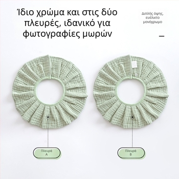 Βρεφικό bib από γάζα βαμβακερή, φθινοπωρινό-χειμερινό στυλ, Κορεατικό σχέδιο, 0–2 ετών