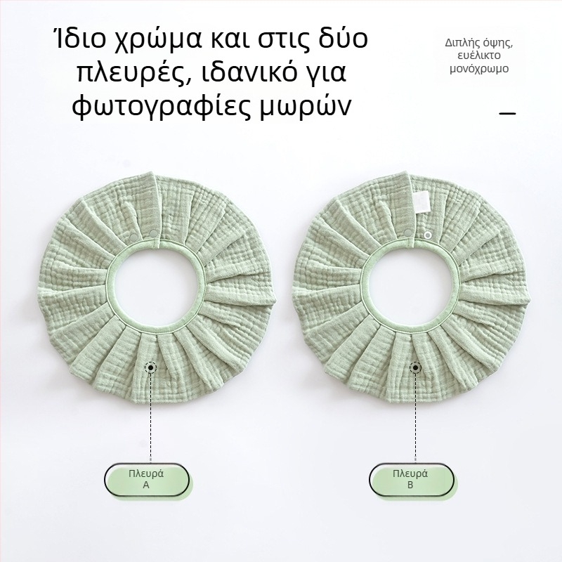 Βρεφικό bib από γάζα βαμβακερή, φθινοπωρινό-χειμερινό στυλ, Κορεατικό σχέδιο, 0–2 ετών