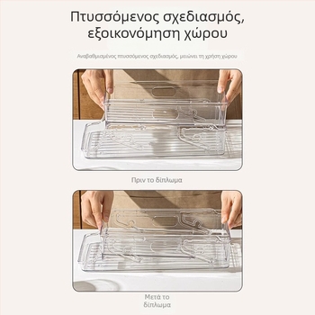 Διπλό επίπεδο αναδιπλούμενο ράφι αποθήκευσης ποτών με κύλιση για ψυγείο και επιφάνεια κουζίνας