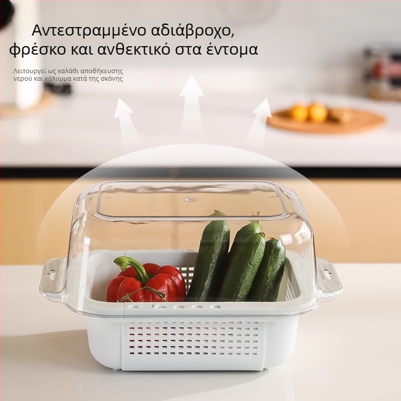 Επεκτειόμενος κάδος στραγγίσματος για λαχανικά και φρούτα – πλαστικός κάδος αποθήκευσης νεροχύτη κουζίνας