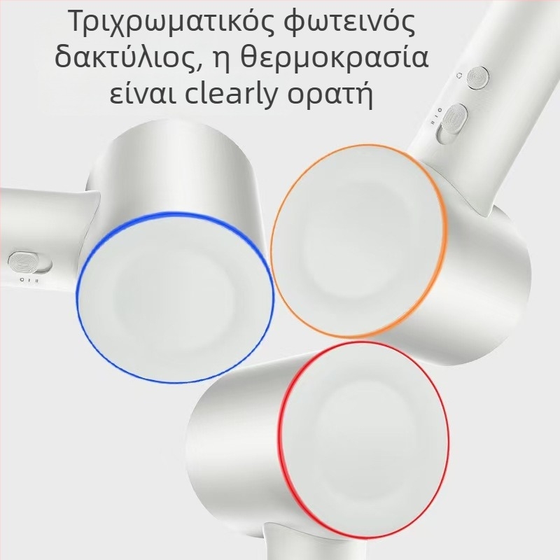 Στεγνωτήρας μαλλιών χωρίς λεπίδες, υψηλής ταχύτητας, αρνητικά ιόντα, ευφυής έλεγχος θερμοκρασίας, 1600 W, 220 V, δύο ταχύτητες αέρα, κρύο/θερμό αέρα