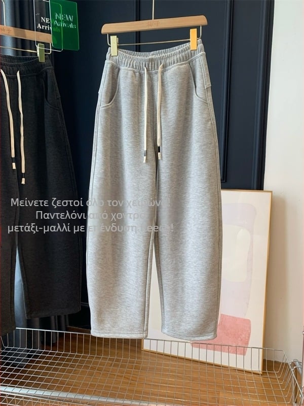 Γυναικείοι παντελόνες από μετάξι-μαλλί με επένδυση φλίς — ζεστοί, κολακεύουν τη σιλουέτα, casual ίσια γραμμή, χειμώνας 2025