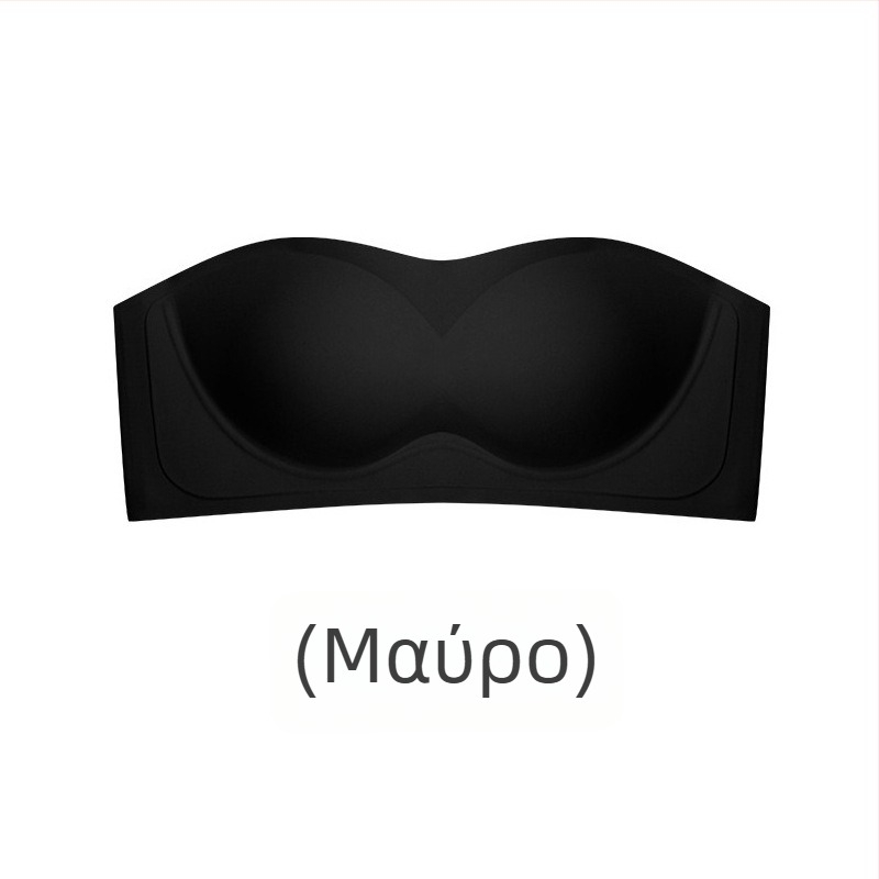 Σουτιέν χωρίς τιράντες με 3D γέλη στήριξη, χωρίς σύρμα, χωρίς ραφές, μπαντέο στυλ, αντιολισθητικό (3/4 κύπελλο, λεπτά μορφοποιημένο)