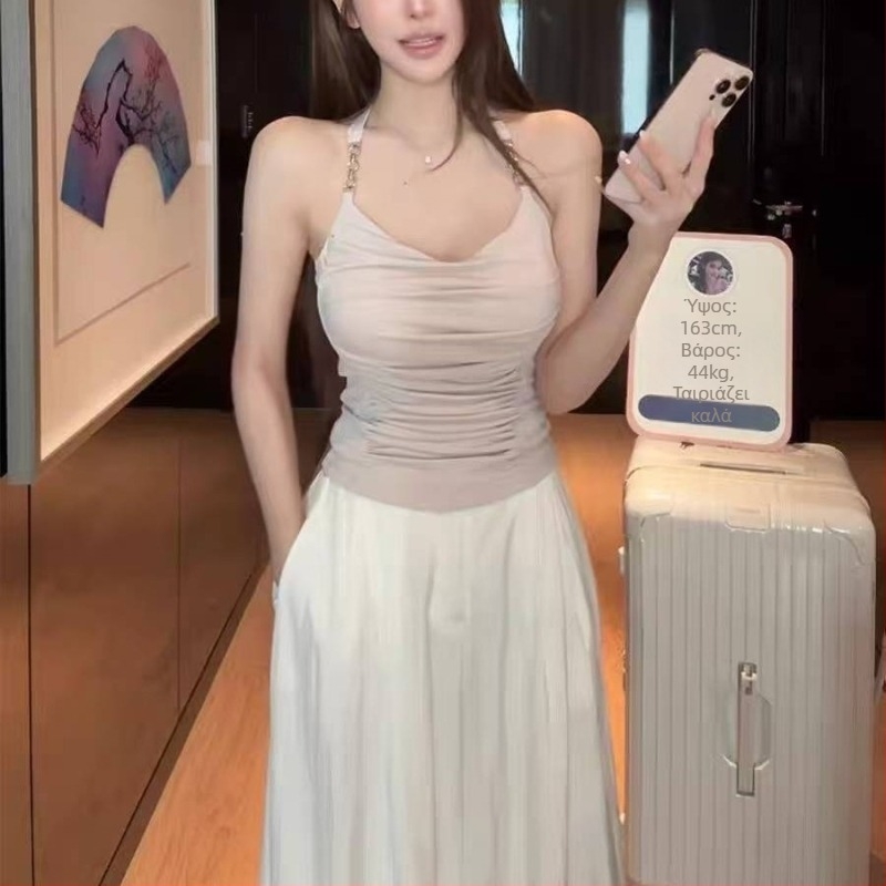 Wrap Top χωρίς τιράντες, χωρίς πλάτη, Ice Silk Cotton, τιράντες σπαγγέτι, Premium αίσθηση