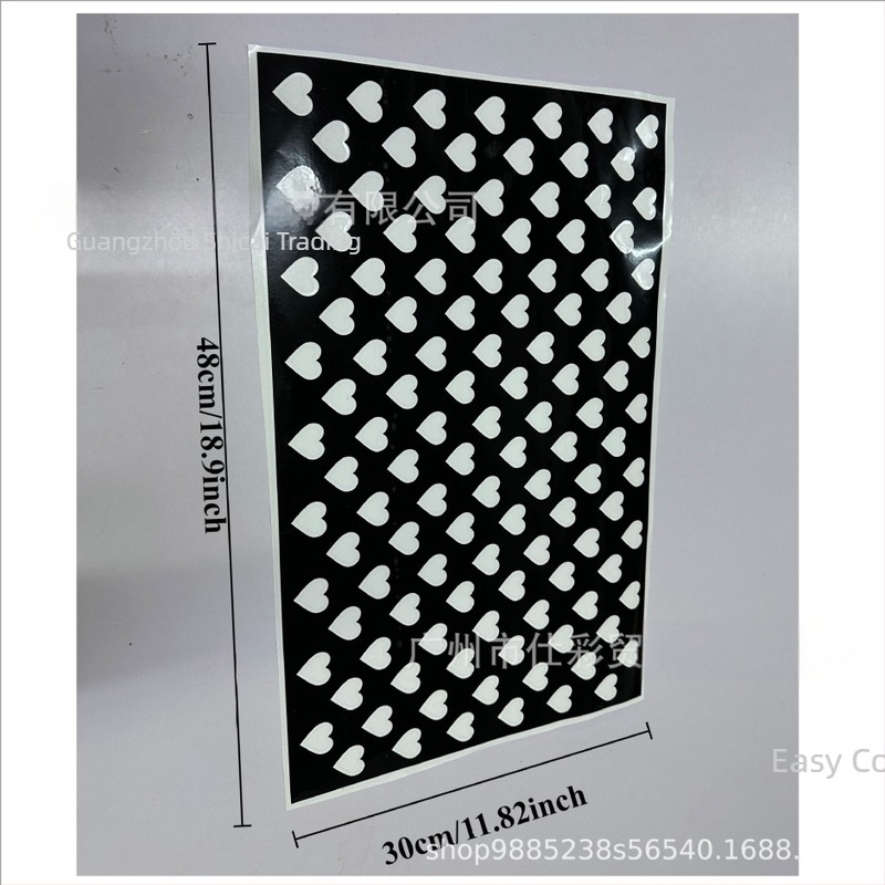 Longbeishi αυτοκόλλητο για οπίσθιο φανάρι αυτοκινήτου, σε σχήμα καρδιάς, αυτοκόλλητο σώματος, προσαρμόσιμο σχέδιο