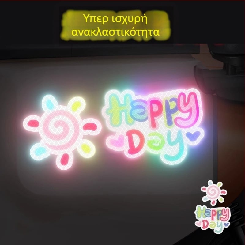 Αντανακλαστικό αυτοκόλλητο διαμαντοβαθμίας ποιότητας για κράνη και οχήματα — αυτοκόλληση, προστασία από γρατζουνιές, νυχτερινή ορατότητα, διακοσμητικό αντισύγκρουσης