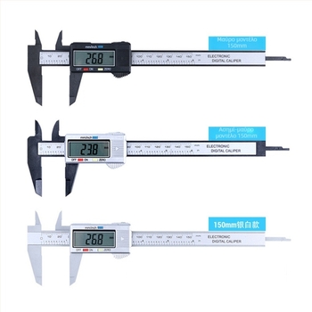 Ψηφιακό παξιμέτρο με ηλεκτρονική οθόνη, εύρος μέτρησης 0-150 mm, ολόπλαστος κατασκευή, κλίμακα Βερνιέρ