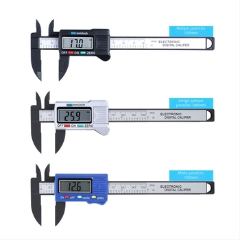 Ψηφιακό παξιμέτρο με ηλεκτρονική οθόνη, εύρος μέτρησης 0-150 mm, ολόπλαστος κατασκευή, κλίμακα Βερνιέρ