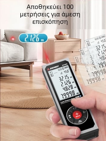 Shendawei μίνι μετρητής απόστασης λέιζερ Bluetooth, χειροκίνητος υπέρυθρος μετρητής, ηλεκτρονικός μετρητής για μετρήσεις δωματίων, υψηλή ακρίβεια