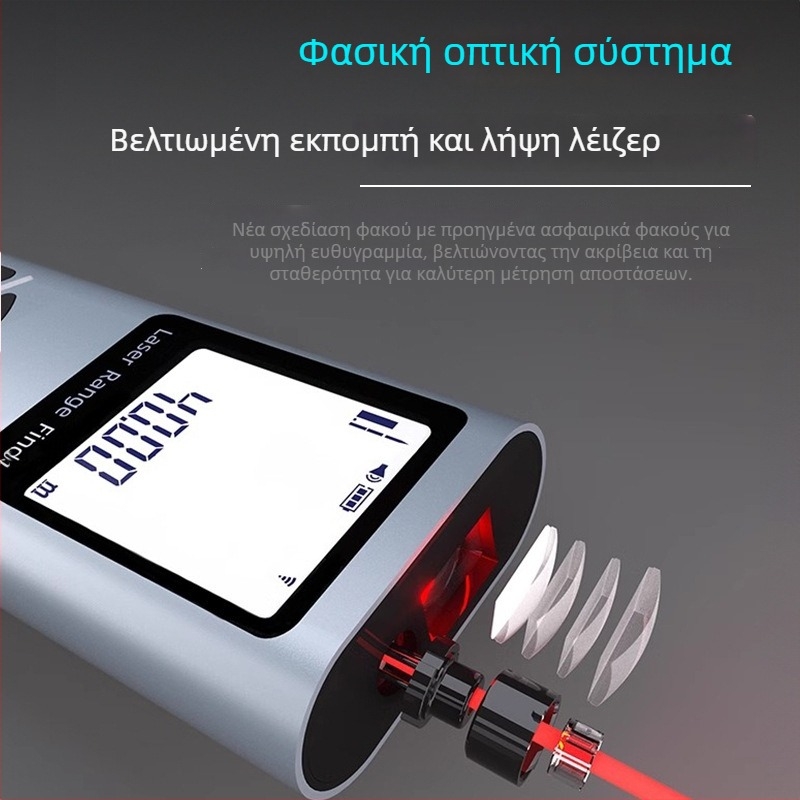 Μετρητής απόστασης με λέιζερ, φορητός υπέρυθρος μετρητής, υψηλή ακρίβεια, εμβέλεια έως 40 m
