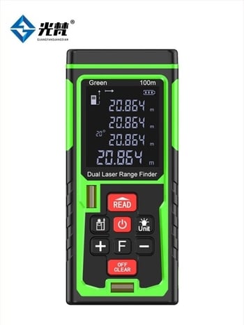 Green Light εξωτερικός μετρητής απόστασης με λέιζερ, υψηλής ακρίβειας, υπέρυθρος ψηφιακός χάρακας