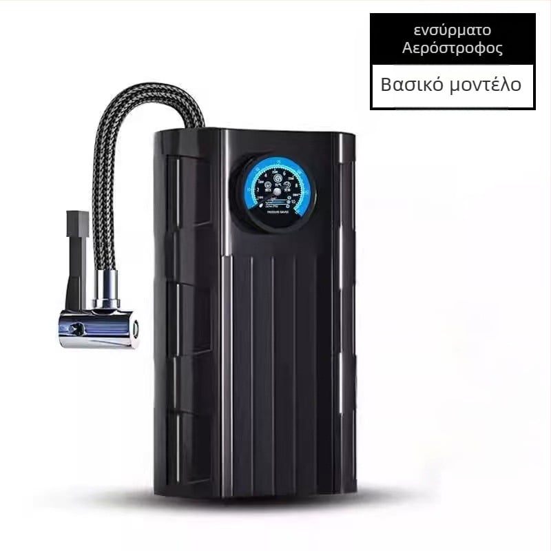 Φορητή ηλεκτρική αντλία ελαστικών με μετρητή για αυτοκίνητα, ποδήλατα και αθλητικές μπάλες - 12V, 100W, 2.8 m καλώδιο, 35 L/min