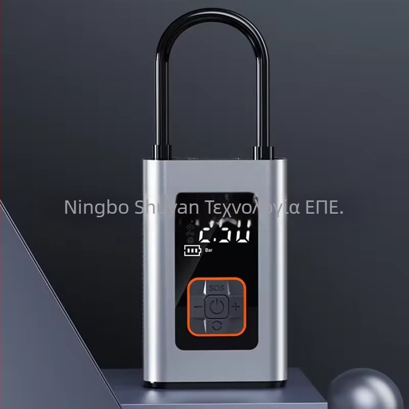 Επαναφορτιζόμενη φορητή αντλία αέρα αυτοκινήτου με ψηφιακή οθόνη, ασύρματη, 12V, 30 L/min, μετρητής πίεσης ελαστικών