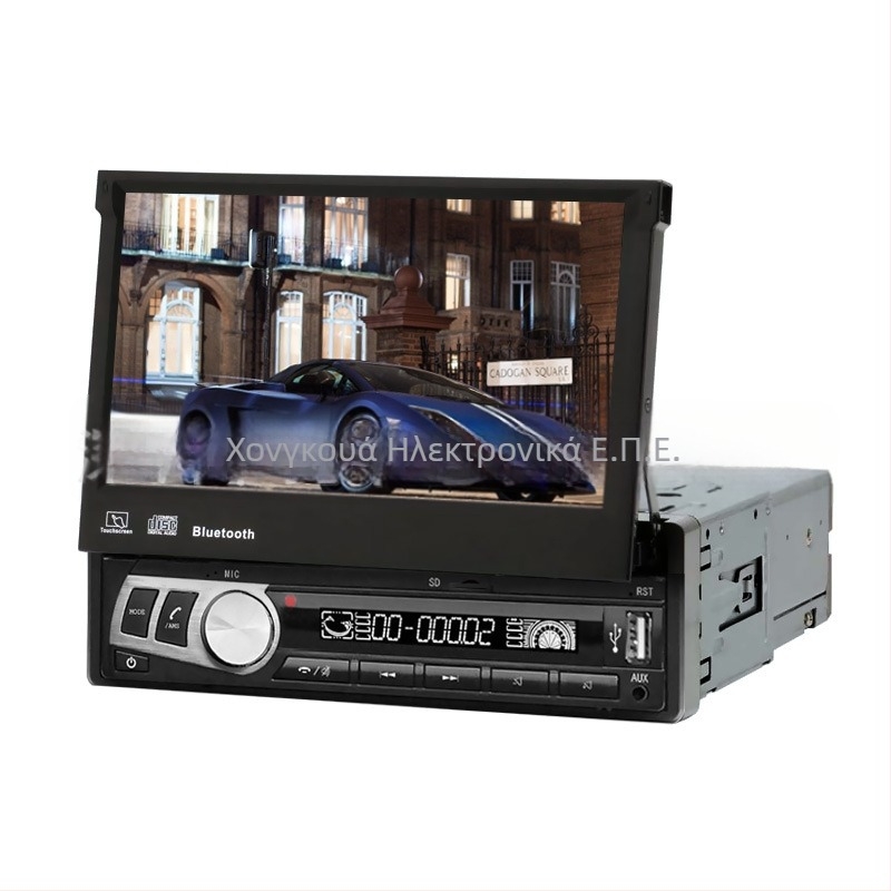 Αυτοκινήτου Bluetooth MP5 player με αναδιπλούμενο OLED οθόνη αφής, υποστήριξη οπισθοπορίας κάμερας, SD/USB θύρες
