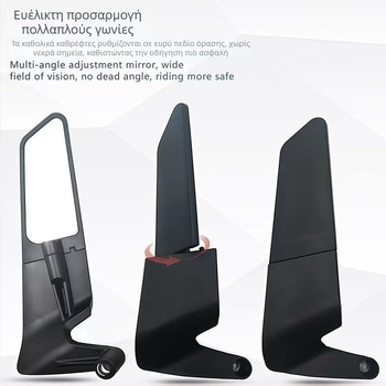Οπίσθιος καθρέπτης μοτοσικλέτας, καθολικός για μοτοσικλέτες και ηλεκτρικά οχήματα, περίβλημα από χυτό αλουμίνιο, υλικό αλουμίνιο + πλαστικό, μοντέλο Jsc-m-302, τοποθέτηση εμπρός και πίσω