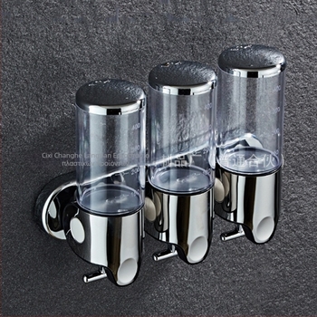 Διανομέας σαπουνιού ABS, τοίχος-μονταρισμένος, χειροκίνητη ώθηση, μοντέρνος σχεδιασμός, βάρος 0.4/0.8/1.2 кг