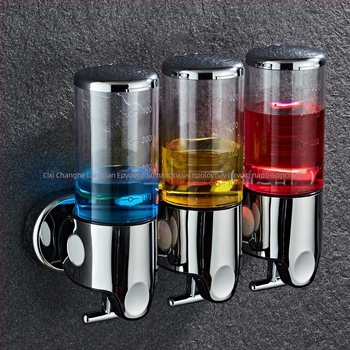 Διανομέας σαπουνιού ABS, τοίχος-μονταρισμένος, χειροκίνητη ώθηση, μοντέρνος σχεδιασμός, βάρος 0.4/0.8/1.2 кг