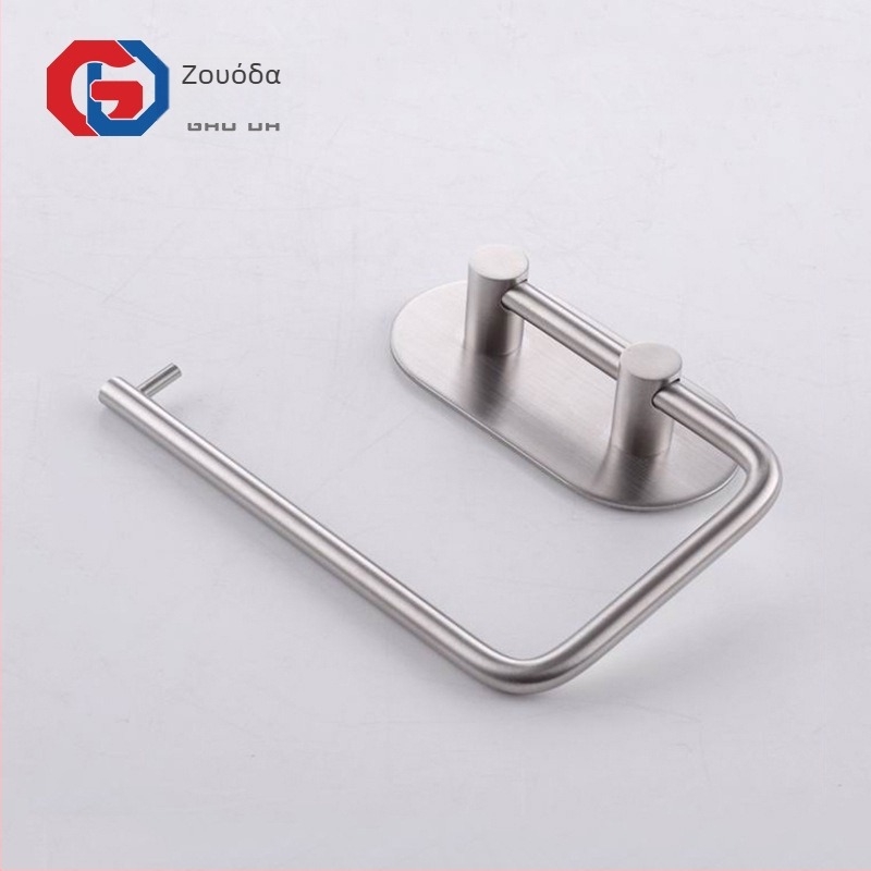 Χωρίς βίδες, ανοξείδωτος δίσκος για χαρτί υγείας μπάνιου με κρεμάστρα πετσέτών, από ανοξείδωτο ατσάλι 304, αντοχή 5 kg, ματ φινίρισμα άμμου