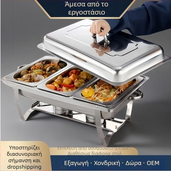 Ανοξείδωτος φούρνος μπουφέ με μονωμένες διαμερισματοποιημένες θήκες για πρωινό και φαγητό γρήγορης εξυπηρέτησης