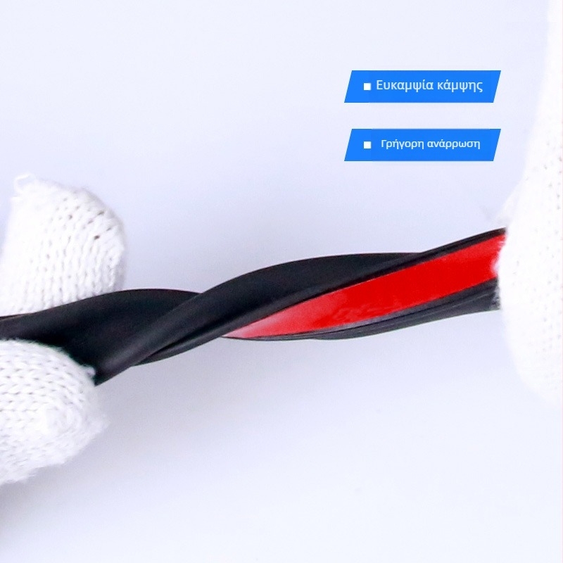 Λωρίδα στεγανοποίησης αυτοκινήτου - Τύπος D, καουτσούκ, πάχος 1,5 mm, για πόρτες, καπό και πορτμπαγκάζ