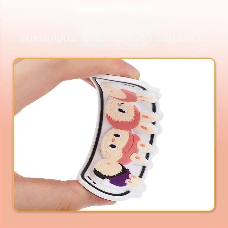 Labubu Καρτούν Αντανακλαστικό Αδιάβροχο Αυτοκόλλητο Αντισύγκρουσης για Οχήματα, PVC, Κατάλληλο Για Όλα Τα Οχήματα