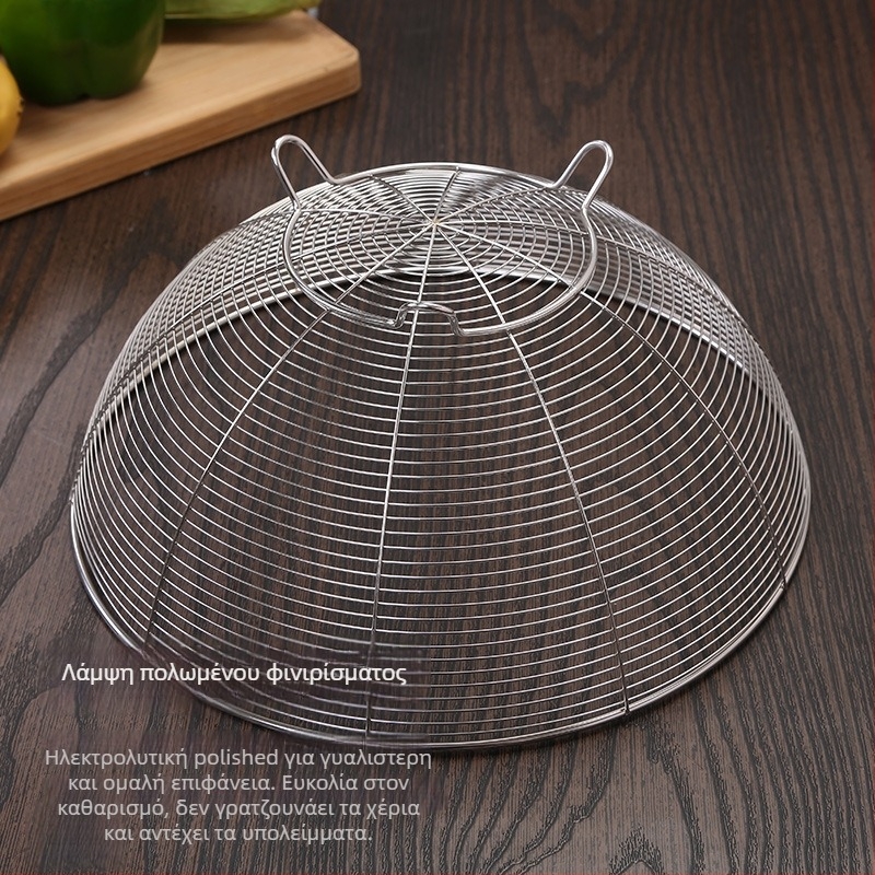 Καλάθι φρούτων με τρία πόδια από ανοξείδωτο ατσάλι, ενισχυμένη αποστράγγιση και λειτουργία αποθήκευσης