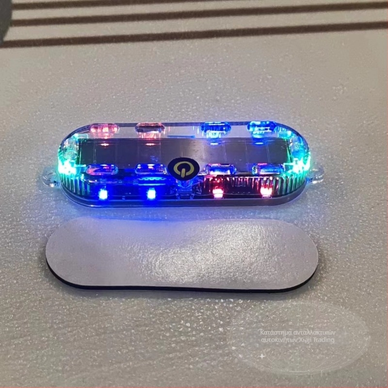 Ηλιακή LED διακοσμητική λάμπα φλας για μοτοσικλέτα και ηλεκτρικό τρίκυκλο – προειδοποιητικό φως ουράς, οβάλ κάλυμμα, 4000K, 50 000 ώρες