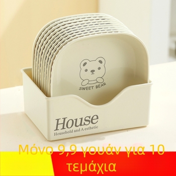 Δίσκος οστών για οικιακή χρήση (στυλ κρέμα, πλαστικό, καρτούν μοτίβο, σχήμα τεσσάρων κατευθύνσεων)