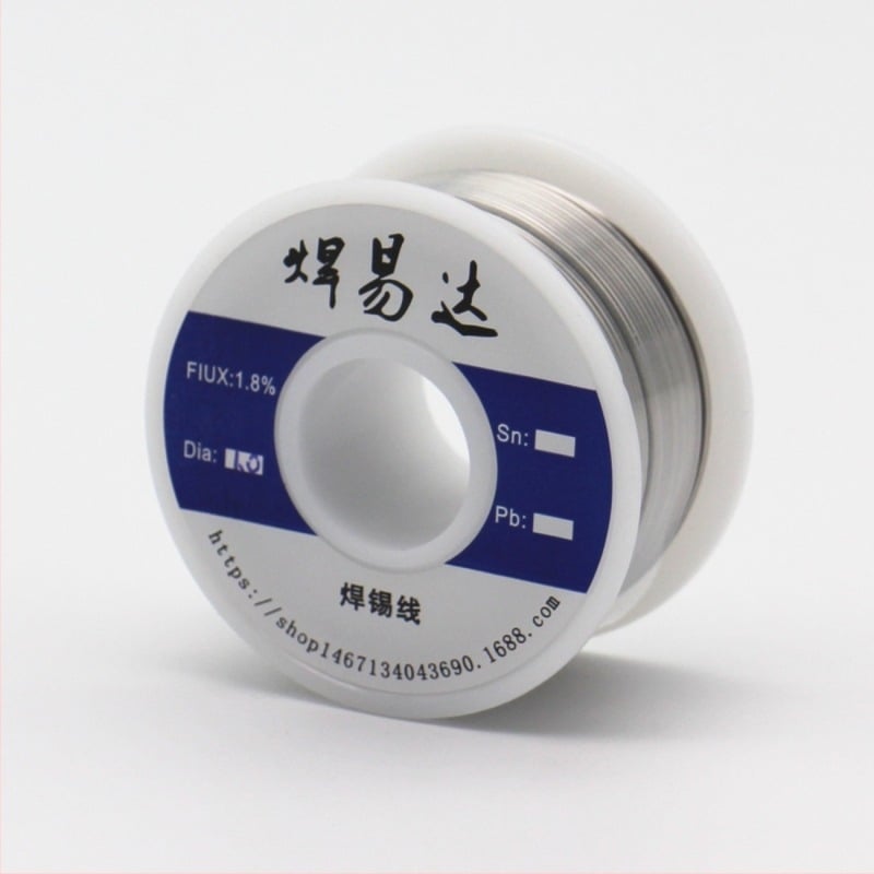 Σύρμα συγκόλλησης με ροζίν σε πυρήνα, κράμα κασσίτερου-μολύβδου, περιεκτικότητα φλούξ 2,2%, σημείο τήξης 230°C, θερμοκρασία λειτουργίας 300°C