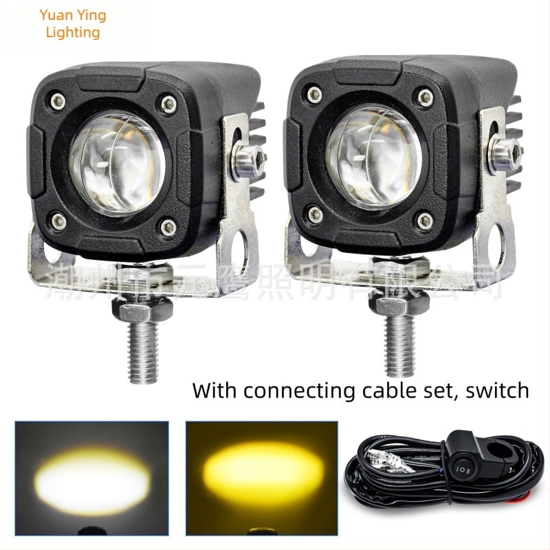 LED προβολέας μοτοσικλέτας SK1, διχρωμικός LED, σώμα από αεροπορικό αλουμίνιο, ανακλαστικό κύπελλο, αριθμός εξαρτήματος G0083