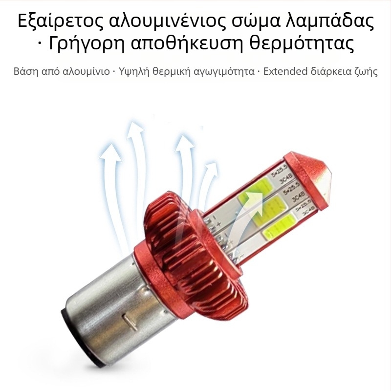 LED φανάρι μοτοσικλέτας με αλουμινένιο περίβλημα, εξαγωνικός προβολέας με φακό, 9-85V, 12W, υψηλή προστασία