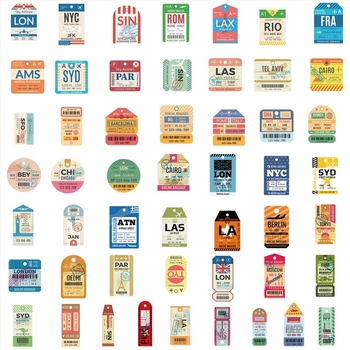 50 μοναδικά αγγλικά αυτοκόλλητα για ποτήρια και κινητά, αδιάβροχα, νορδικού στυλ, διαδικασία εκτύπωσης, μη επαναλαμβανόμενα σχέδια