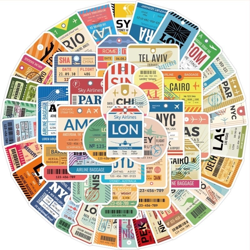 50 μοναδικά αγγλικά αυτοκόλλητα για ποτήρια και κινητά, αδιάβροχα, νορδικού στυλ, διαδικασία εκτύπωσης, μη επαναλαμβανόμενα σχέδια