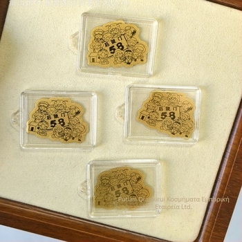 Qianxirui Jewelry Αυτοκόλλητα για κινητά — Αυθεντικός κινεζικού στυλ σχεδιασμός, μεταλλική επιφάνεια με 2 mg πολύτιμου μετάλλου, έτοιμο δώρο