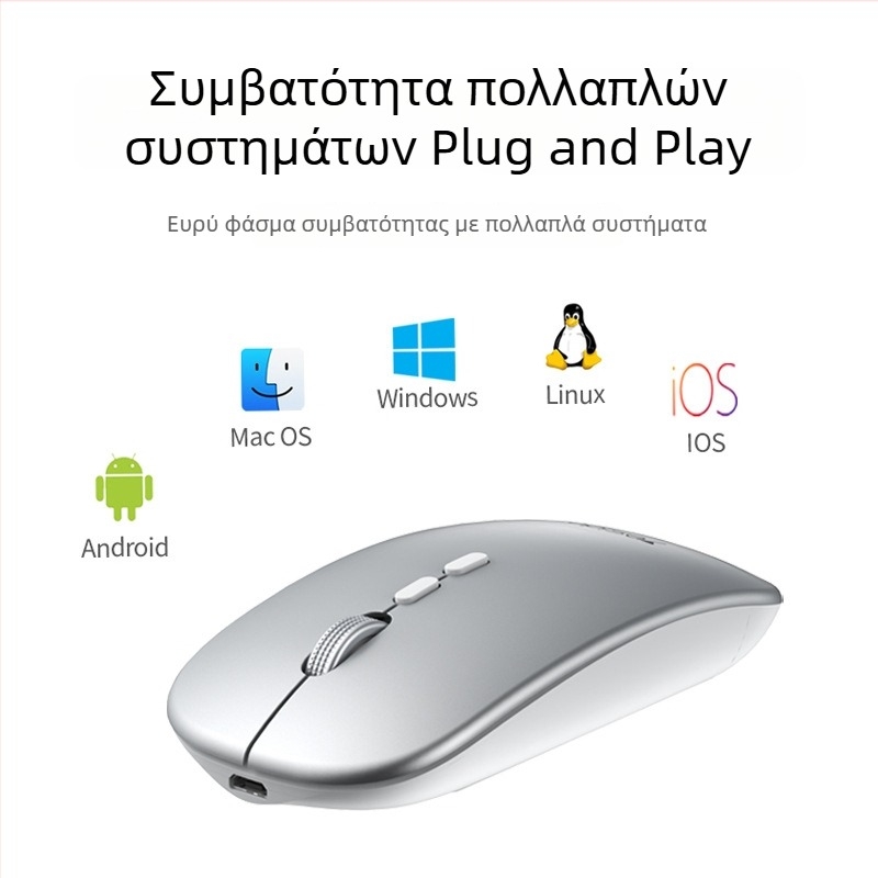 Yesido Ασύρματο Ποντίκι KB15, 5 πλήκτρα, φωτοηλεκτρικός αισθητήρας, αθόρυνη λειτουργία, Plug-and-Play
