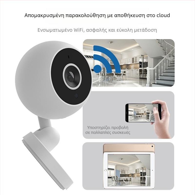 A2 1080P Ασύρματη Κάμερα Οικιακής Ασφάλειας WiFi, Αμφίδρομη Επικοινωνία και Αποθήκευση σε Κάρτα TF