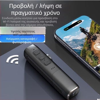Κάμερα δράσης για κράνος με Wi-Fi, αισθητήρας CMOS, 1080p, διπλή σταθεροποίηση εικόνας, αποθήκευση MicroSD