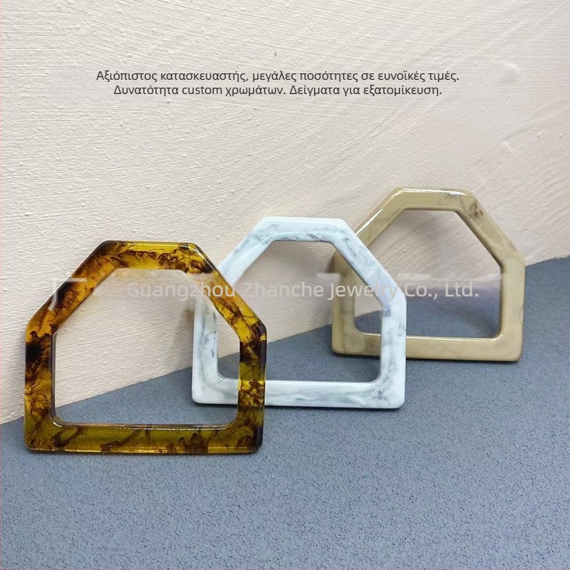 Λαβή τσάντας Junfeng από ρητίνη, μοτίβο ανάμειξης χρωμάτων, ελάττωση βάρους, Χειμώνας 2023