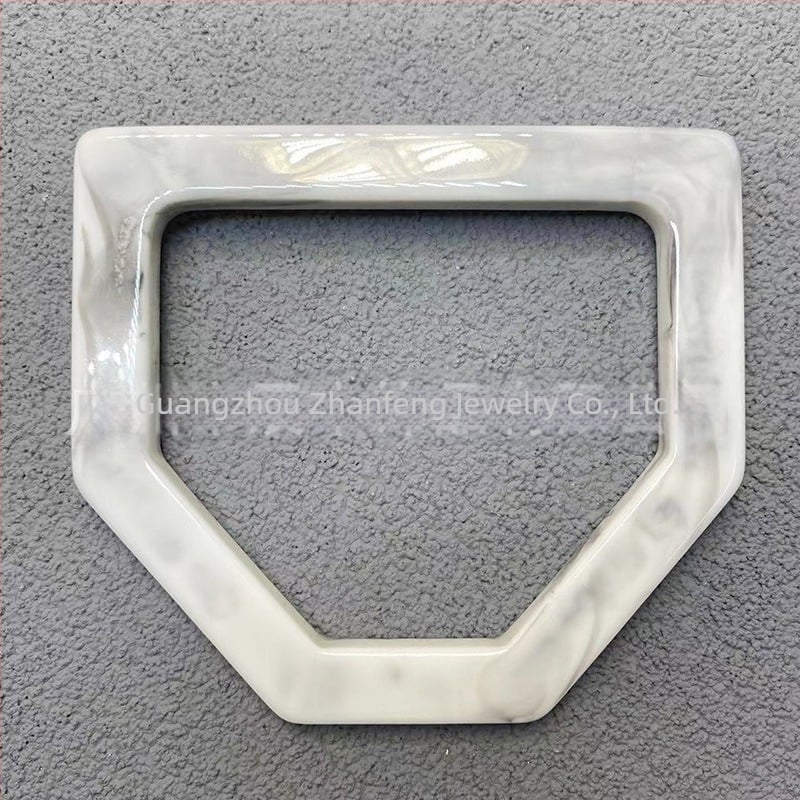 Λαβή τσάντας Junfeng από ρητίνη, μοτίβο ανάμειξης χρωμάτων, ελάττωση βάρους, Χειμώνας 2023