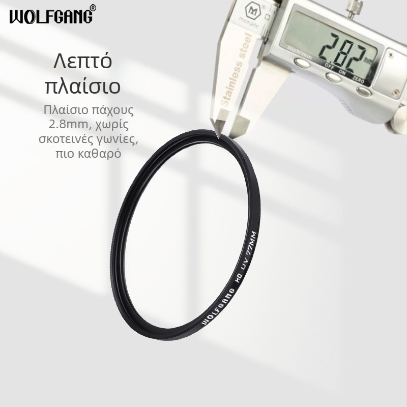Φίλτρο UV Wolfgang για SLR κάμερα – καινούριο, κοινό UV φίλτρο, μοντέλο 37MM-105MM, κατάλληλο για φακούς κάμερας, εξατομικευμένη παραγωγή ανά δείγμα