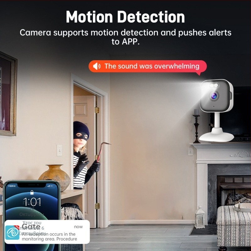 Ασύρματη Κάμερα 1080p, 4mm φακός, εμβέλεια 30 m+, νυχτερινή όραση, απομακρυσμένος έλεγχος μέσω κινητής εφαρμογής