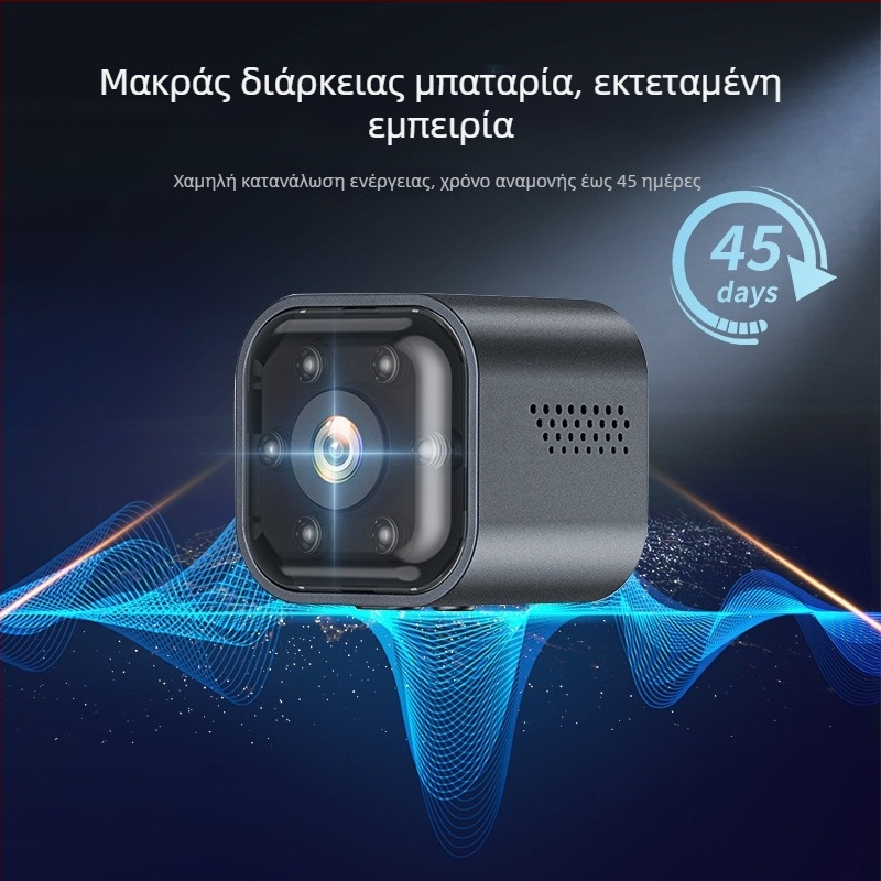 AS03 Ασύρματη κάμερα παρακολούθησης μωρού και κατοικίδιου – 1080p HD, Αυτόματη λειτουργία ύπνου, Μπαταρία 300 λεπτών, Αποθήκευση σε TF κάρτα, Καταγραφή βίντεο και φωτογραφιών