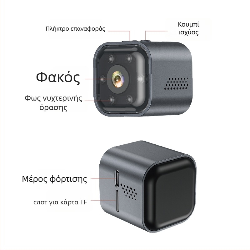 AS03 Ασύρματη κάμερα παρακολούθησης μωρού και κατοικίδιου – 1080p HD, Αυτόματη λειτουργία ύπνου, Μπαταρία 300 λεπτών, Αποθήκευση σε TF κάρτα, Καταγραφή βίντεο και φωτογραφιών