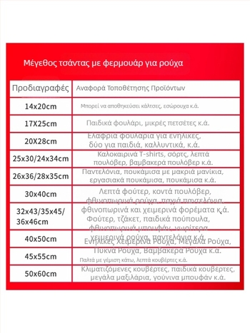 Τσάντα για ρούχα με φερμουάρ, διάφανη ματ θήκη αποθήκευσης, αυτοσφραγιζόμενη, παχιά, προσαρμοσμένη με εκτύπωση