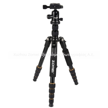 Τρίποδο για DSLR ή χωρίς καθρέφτη κάμερες και κινητό για ζωντανή μετάδοση, μοντέλο Q666, αλουμινενιο κράμα, Ball Head κεφαλή, 5 τμημάτων, φορτίο 6–10 kg, πλακέτα γρήγορης απελευθέρωσης περιλαμβάνεται